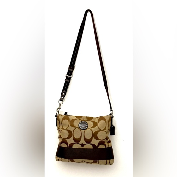Coach Tan and Brown Crossbody Bag - Picture 3 of 8